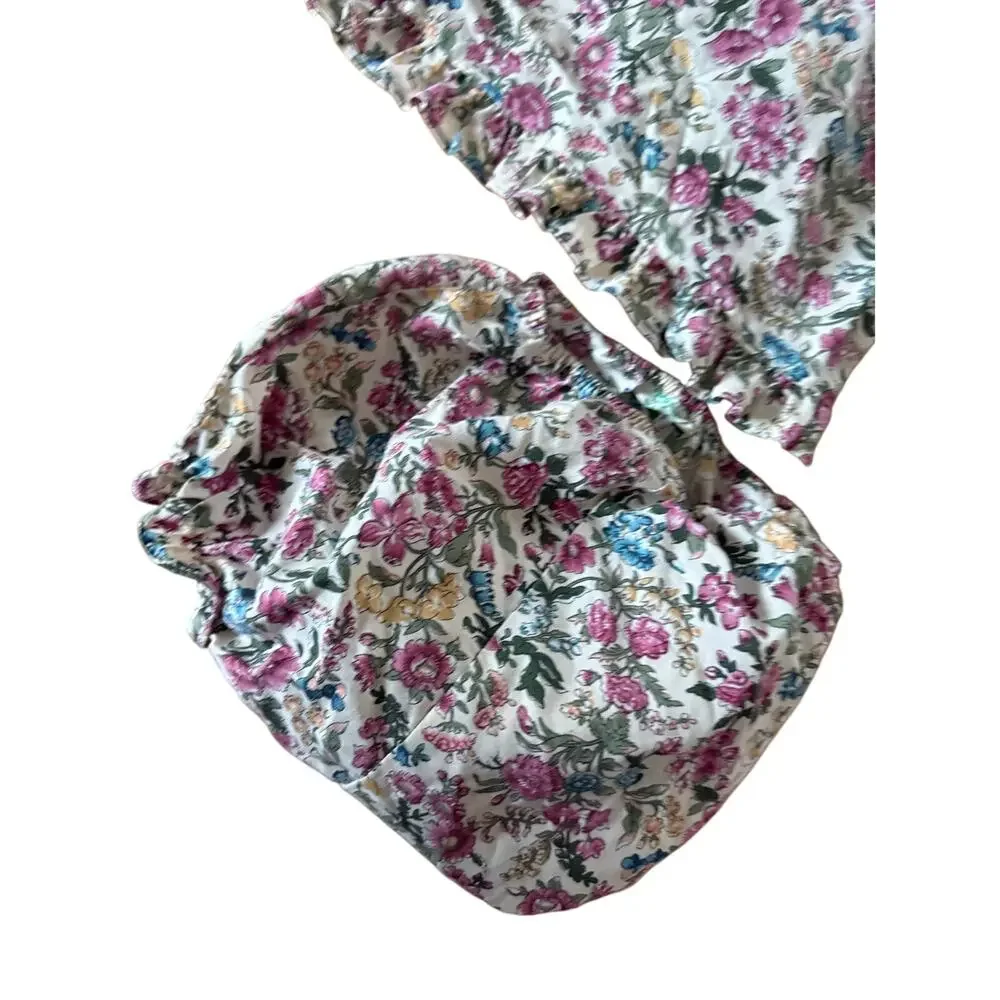 Vintage Tiny Tots two piece‎ floral infant outfit